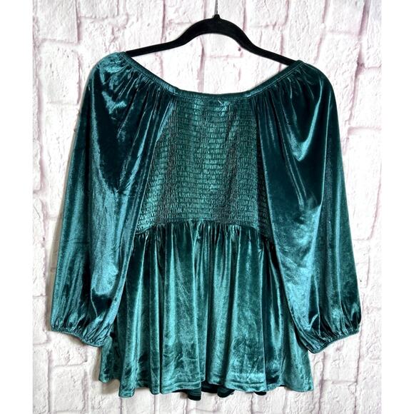 Torrid Plus Size L Velvet Corset Peplum Top Whimsygoth Fairy Witch Holiday Top - Picture 7 of 14